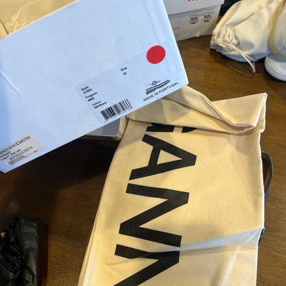 GANNI Creepers Black leather Platform loafers T-strap EU 39 - Picture 4 of 7